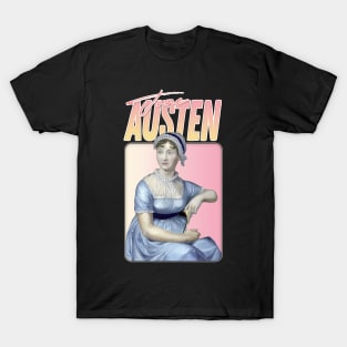 Jane Austen - Retro Aesthetic Fan Design T-Shirt